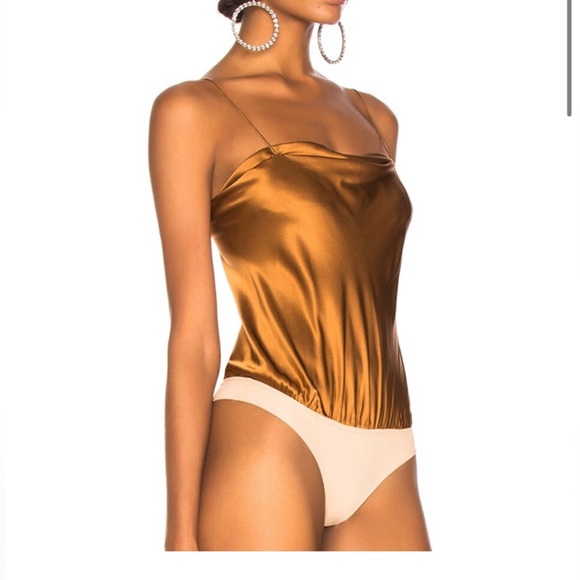 ALIX nyc dean bronze silk bodysuit - Picture 4 of 4